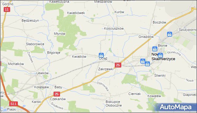 mapa Ociąż, Ociąż na mapie Targeo