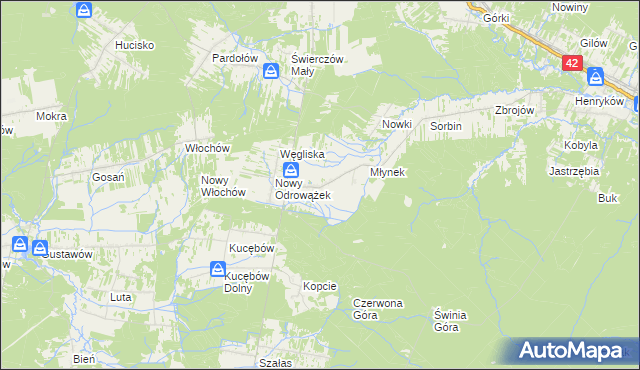 mapa Odrowążek, Odrowążek na mapie Targeo