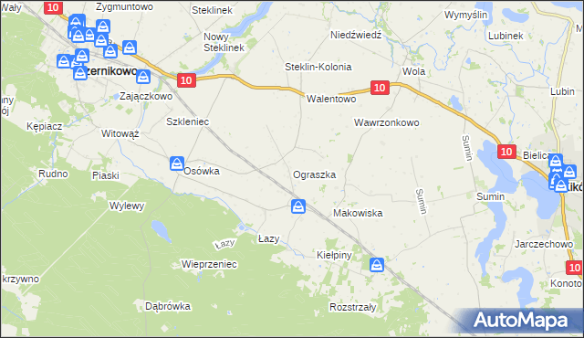 mapa Ograszka, Ograszka na mapie Targeo