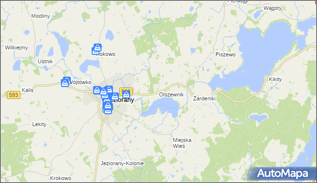 mapa Olszewnik, Olszewnik na mapie Targeo