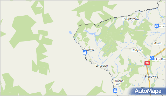 mapa Opawica, Opawica na mapie Targeo