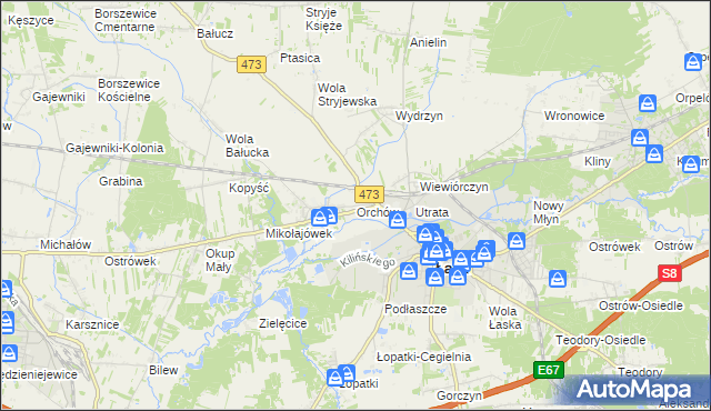 mapa Orchów, Orchów na mapie Targeo