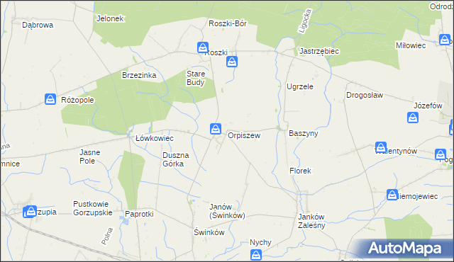 mapa Orpiszew, Orpiszew na mapie Targeo