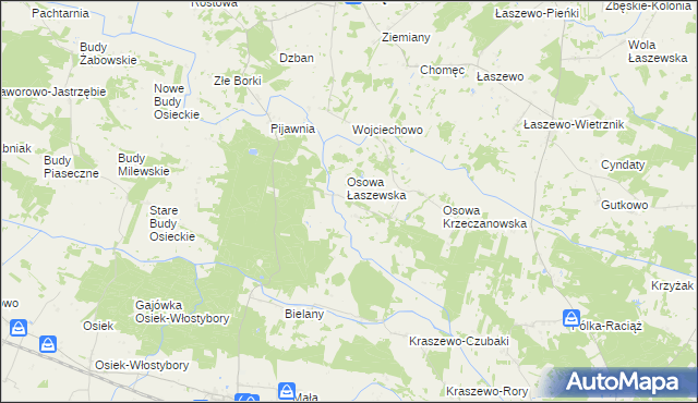 mapa Osowa Drobińska, Osowa Drobińska na mapie Targeo
