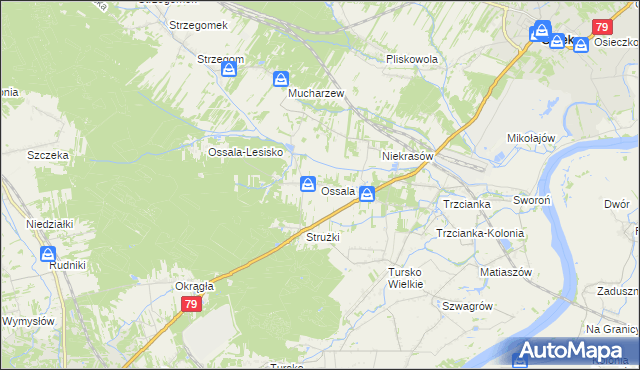 mapa Ossala, Ossala na mapie Targeo