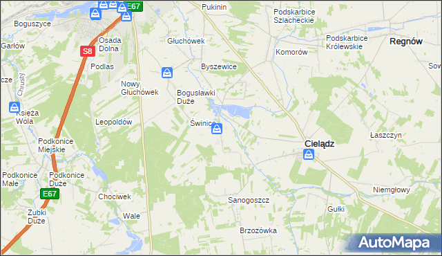 mapa Ossowice, Ossowice na mapie Targeo