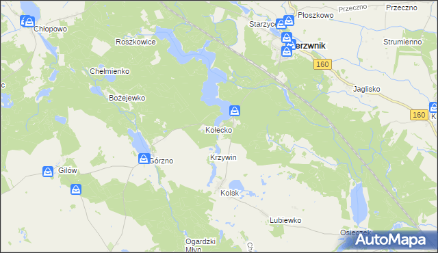 mapa Ostromęcko, Ostromęcko na mapie Targeo