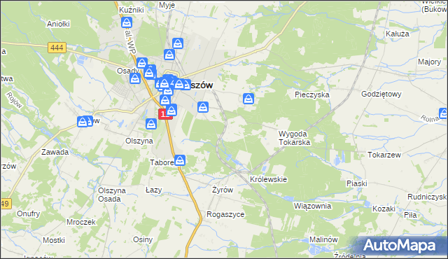 mapa Ostrzeszów-Pustkowie, Ostrzeszów-Pustkowie na mapie Targeo