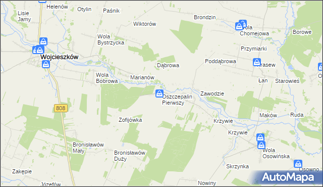 mapa Oszczepalin Pierwszy, Oszczepalin Pierwszy na mapie Targeo