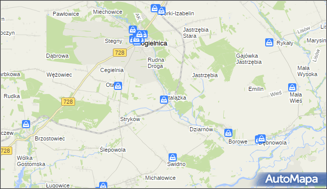 mapa Otalążka, Otalążka na mapie Targeo