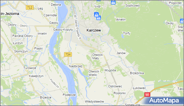 mapa Otwock Mały, Otwock Mały na mapie Targeo