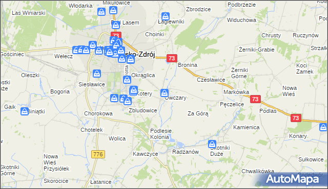 mapa Owczary gmina Busko-Zdrój, Owczary gmina Busko-Zdrój na mapie Targeo