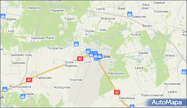 mapa Pajęczno, Pajęczno na mapie Targeo