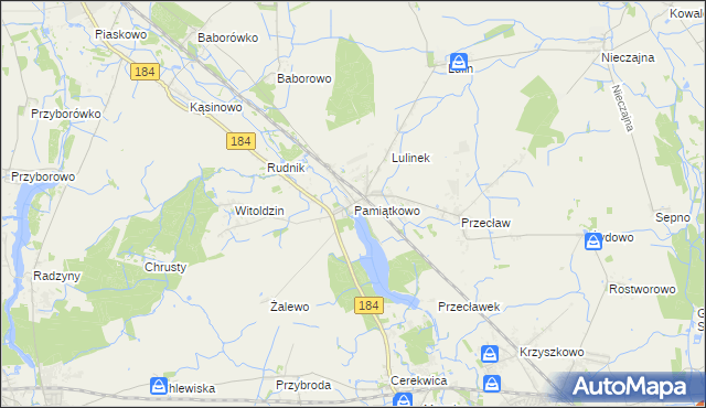 mapa Pamiątkowo, Pamiątkowo na mapie Targeo