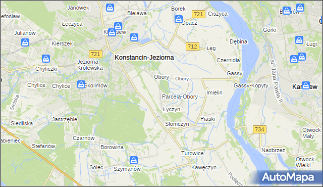 mapa Parcela-Obory, Parcela-Obory na mapie Targeo
