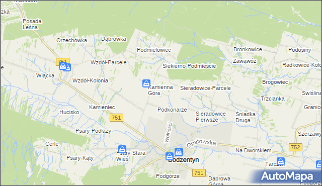 mapa Parcelanci, Parcelanci na mapie Targeo