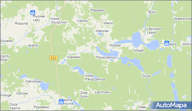 mapa Parszczenica, Parszczenica na mapie Targeo