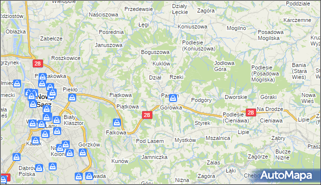 mapa Paszyn, Paszyn na mapie Targeo