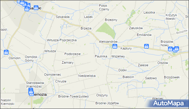 mapa Paulinka, Paulinka na mapie Targeo