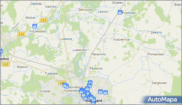 mapa Pękaninko, Pękaninko na mapie Targeo