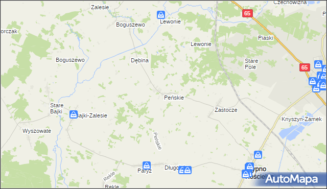 mapa Peńskie, Peńskie na mapie Targeo