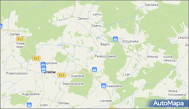 mapa Pereszczówka, Pereszczówka na mapie Targeo