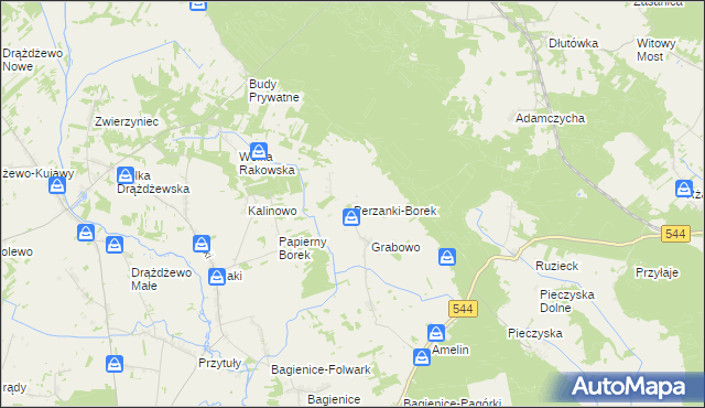 mapa Perzanki-Borek, Perzanki-Borek na mapie Targeo