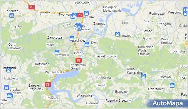 mapa Piaski-Drużków, Piaski-Drużków na mapie Targeo