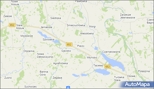 mapa Piecki gmina Filipów, Piecki gmina Filipów na mapie Targeo