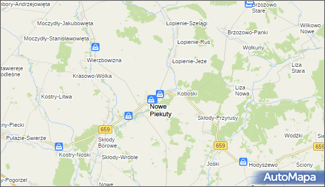 mapa Piekuty-Urbany, Piekuty-Urbany na mapie Targeo