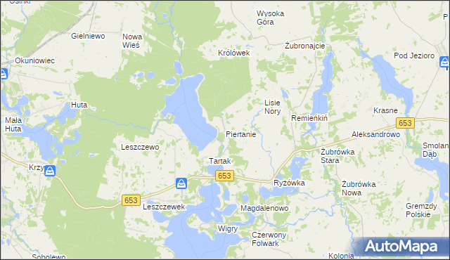 mapa Piertanie, Piertanie na mapie Targeo