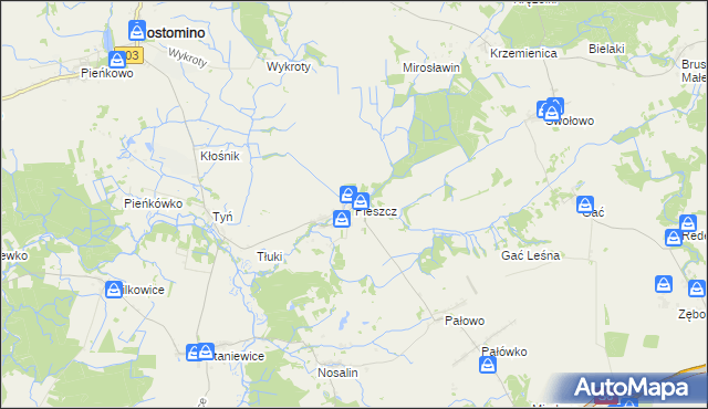 mapa Pieszcz, Pieszcz na mapie Targeo