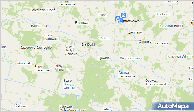 mapa Pijawnia, Pijawnia na mapie Targeo