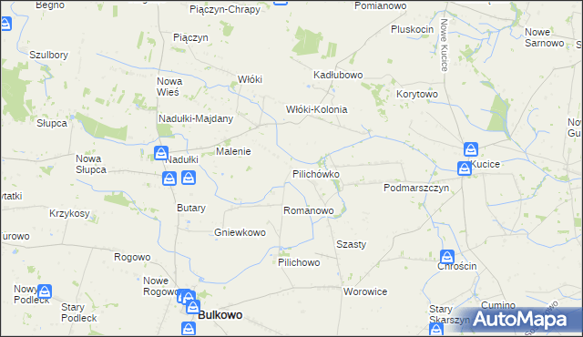 mapa Pilichówko, Pilichówko na mapie Targeo