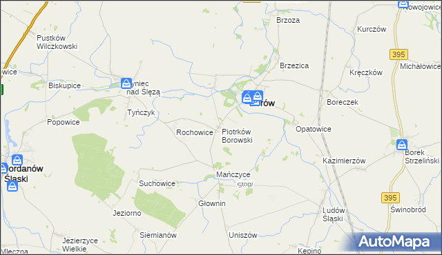 mapa Piotrków Borowski, Piotrków Borowski na mapie Targeo
