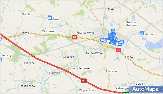 mapa Piotrowice gmina Chojnów, Piotrowice gmina Chojnów na mapie Targeo
