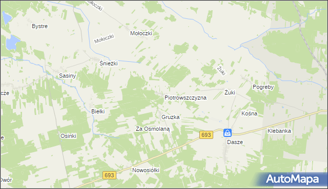 mapa Piotrowszczyzna, Piotrowszczyzna na mapie Targeo