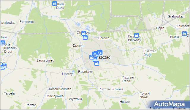 mapa Piszczac, Piszczac na mapie Targeo