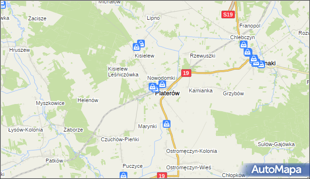 mapa Platerów, Platerów na mapie Targeo