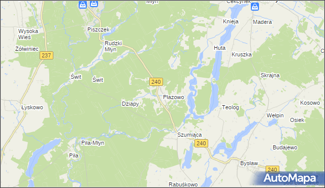 mapa Płazowo, Płazowo na mapie Targeo