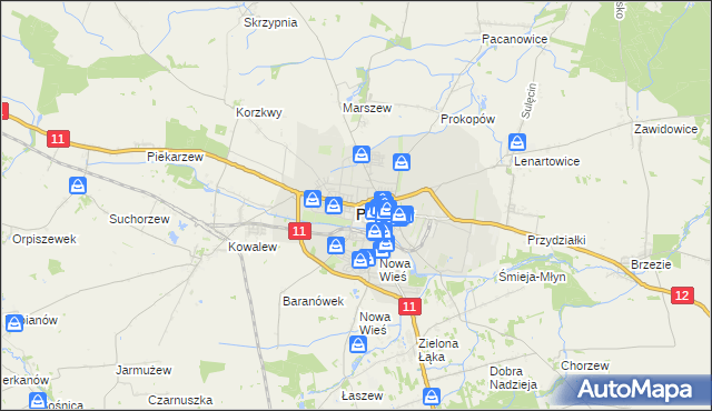 mapa Pleszew, Pleszew na mapie Targeo