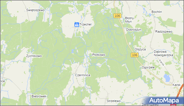 mapa Płotkowo, Płotkowo na mapie Targeo