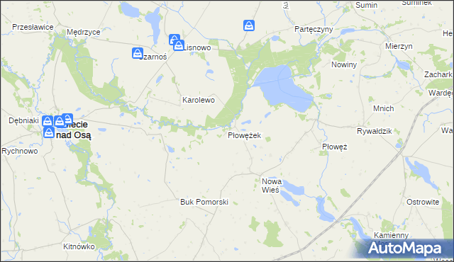 mapa Płowężek, Płowężek na mapie Targeo