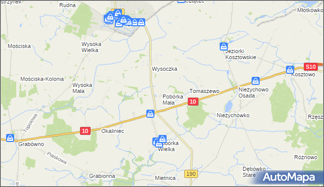 mapa Pobórka Mała, Pobórka Mała na mapie Targeo