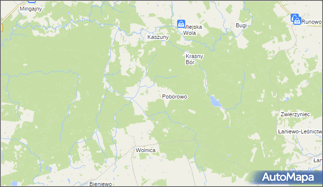 mapa Poborowo gmina Lubomino, Poborowo gmina Lubomino na mapie Targeo