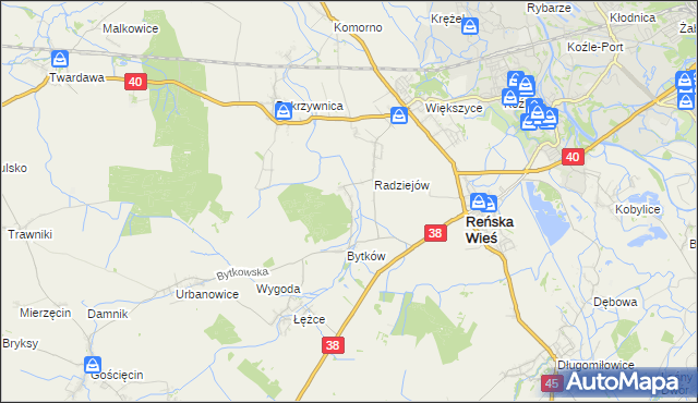 mapa Pociękarb, Pociękarb na mapie Targeo