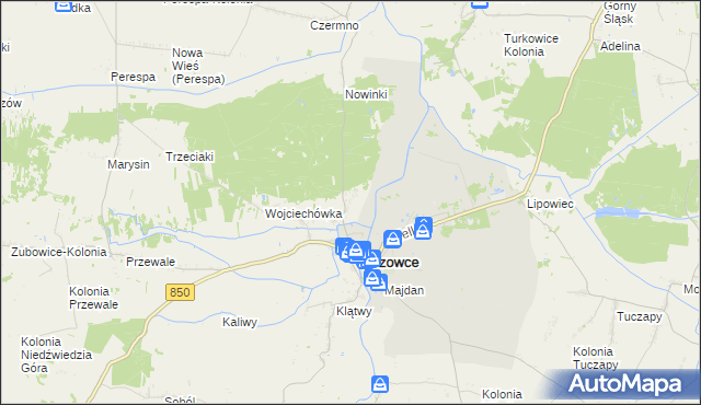 mapa Podbór gmina Tyszowce, Podbór gmina Tyszowce na mapie Targeo