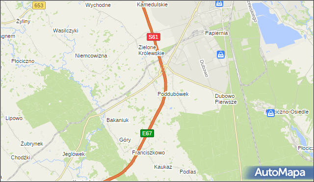 mapa Poddubówek, Poddubówek na mapie Targeo