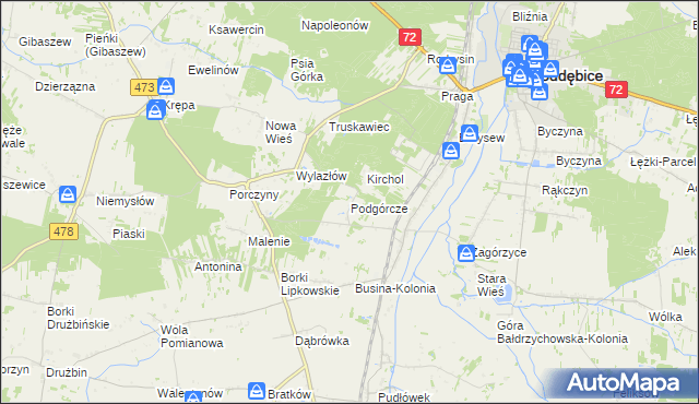 mapa Podgórcze, Podgórcze na mapie Targeo