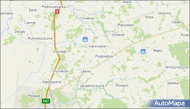 mapa Podgrodzisk, Podgrodzisk na mapie Targeo